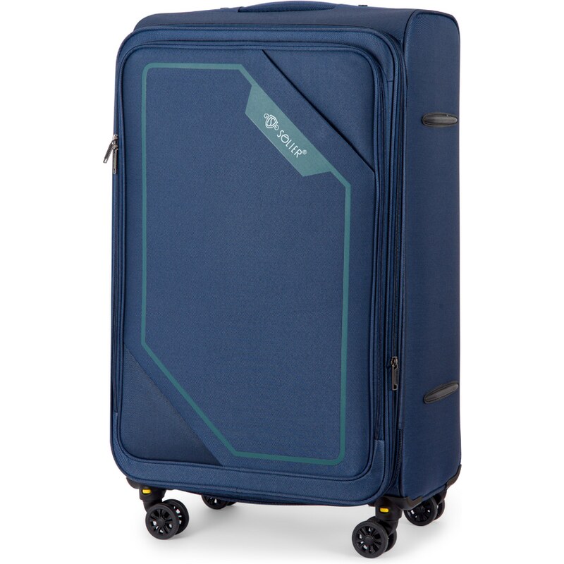 BASIC SOLIER tmavomodrý cestovný kufor veľ. M SOFTFLEX STL2240 NAVY 55294469