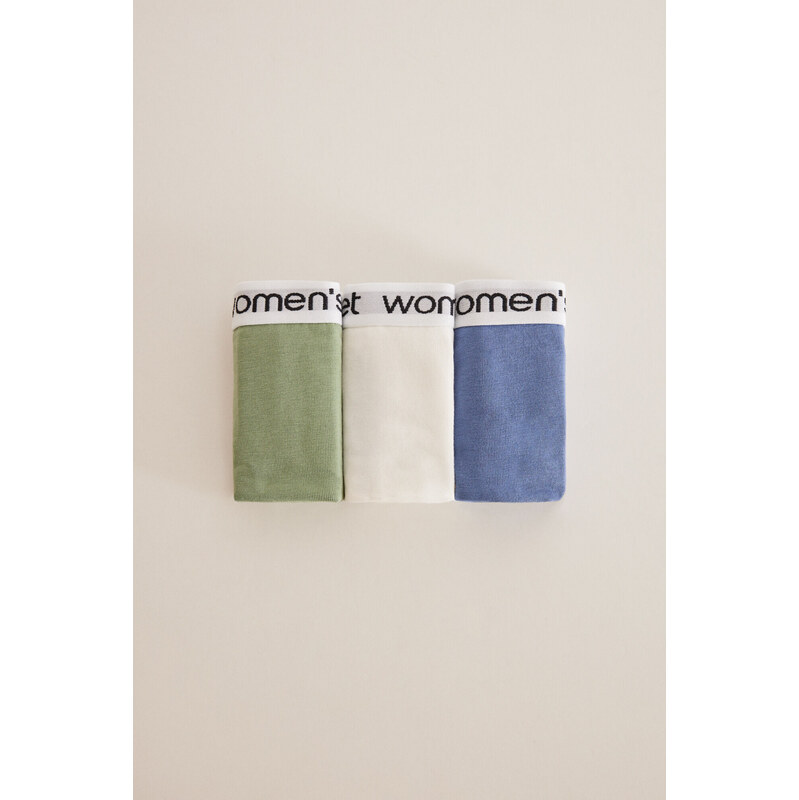 womensecret 3-balenie bavnených tanga nohavičiek 50876305