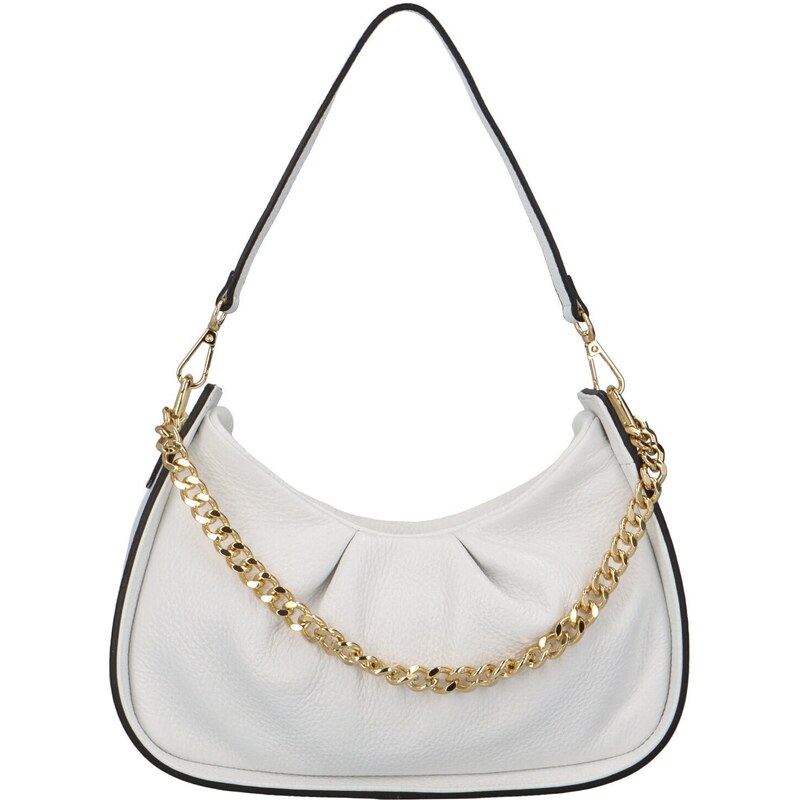 Delami Vera Pelle Dámska kožená kabelka cez rameno biela - Delami 55539761