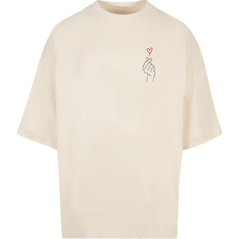 Merchcode Tričko K Heart červená / čierna / biela ako vlna 55341662