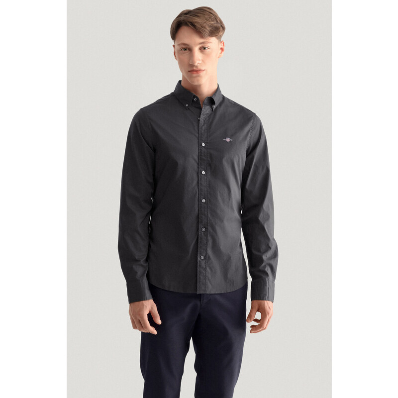 KOŠEĽA GANT SLIM POPLIN SHIRT BLACK 49041232