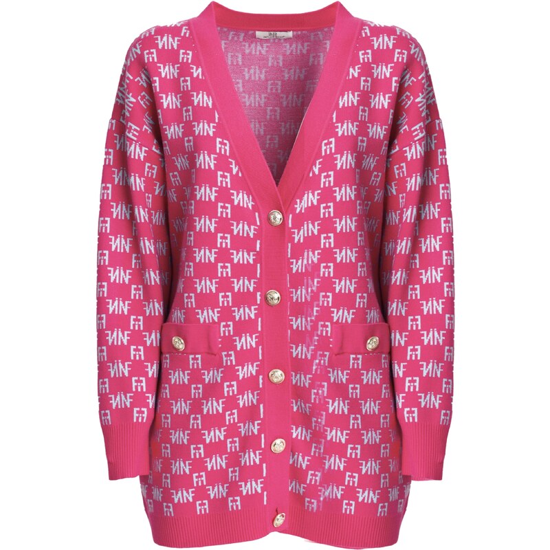 Influencer Kardigán ružová / biela 55342025