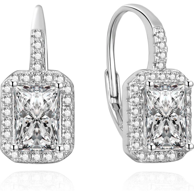 Agato Trblietavé strieborné náušnice so zirkónmi AGUC3525 66590611