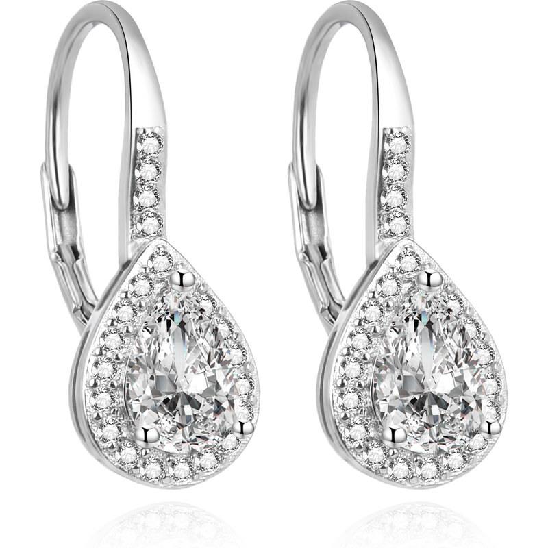 Agato Elegantné strieborné náušnice so zirkónmi AGUC3496 66595419