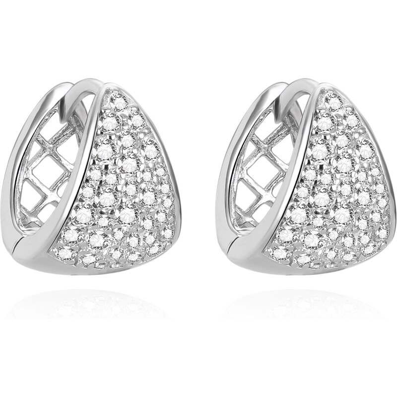 Agato Trblietavé strieborné náušnice so zirkónmi AGUC3534 66579381