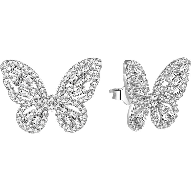 Agato Krásne strieborné náušnice Motýle AGUP3094 66581507