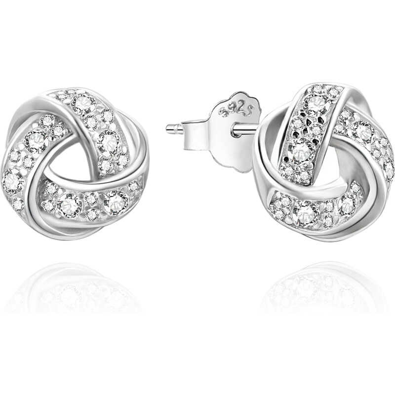 Agato Módne strieborné náušnice so zirkónmi AGUP3515 66583834
