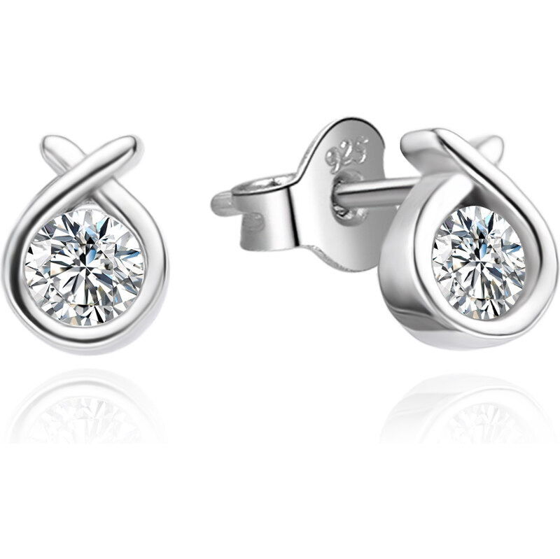 Agato Štýlové strieborné náušnice so zirkónmi AGUP3536 66581234