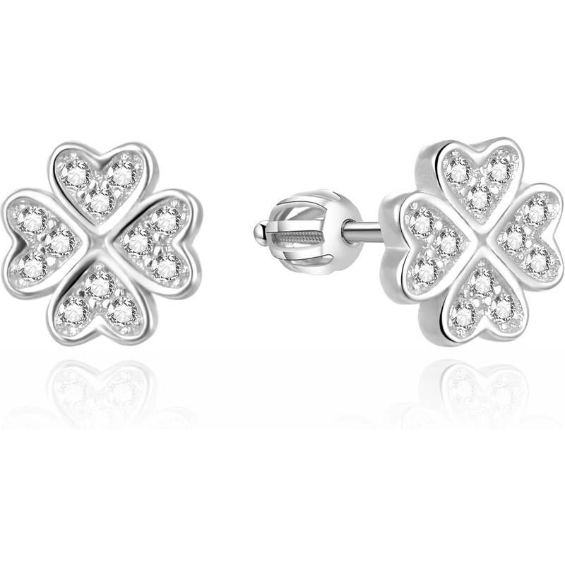 Agato Pôvabné strieborné náušnice Štvorlístok AGUP3541S 66587206