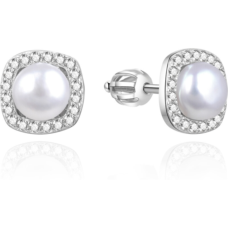 Agato Elegantné náušnice zo striebra s perlami AGUP3550PS 66585676