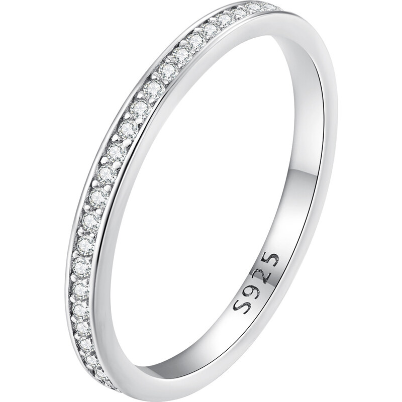 Royal Fashion strieborný prsteň s moissanitom 56586095