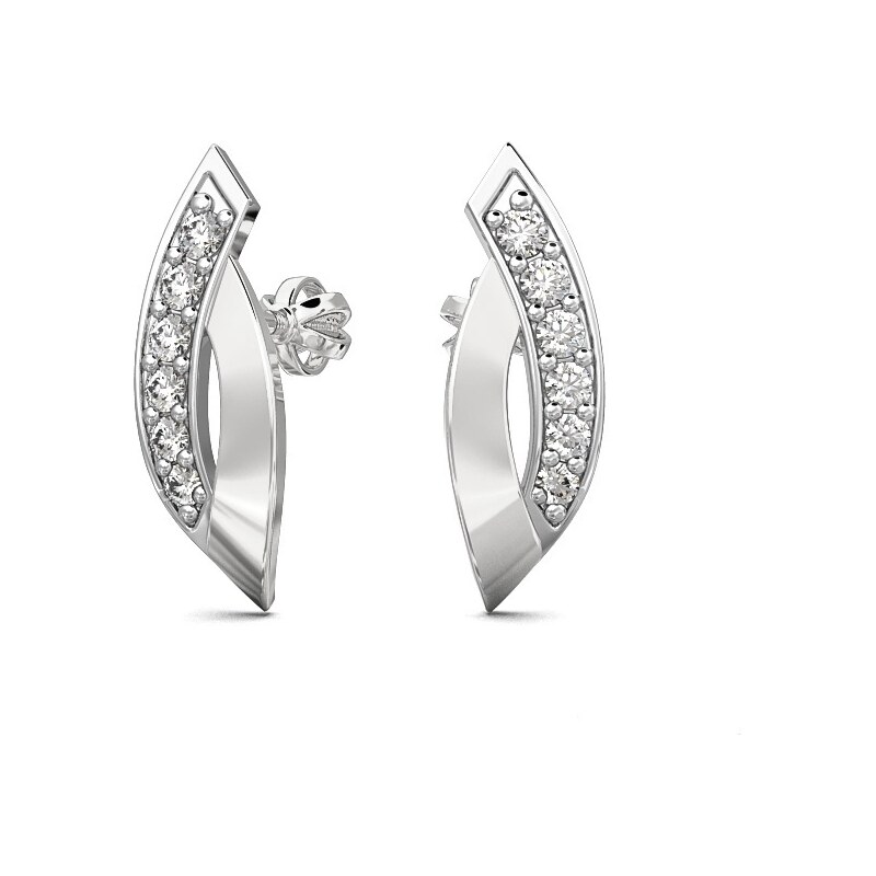 Žatecký Náušnice z bieleho zlata 23172BX 4839832