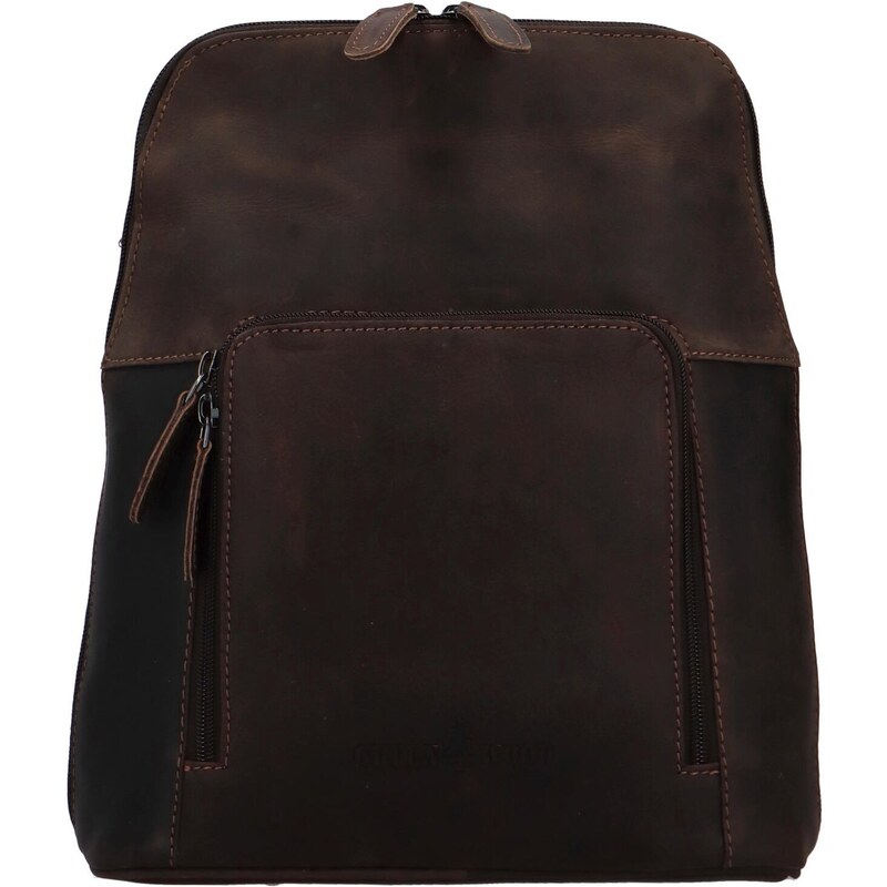 Green Wood Kožený luxusný batôžtek NICOLE, tmavo hnedý 66426655