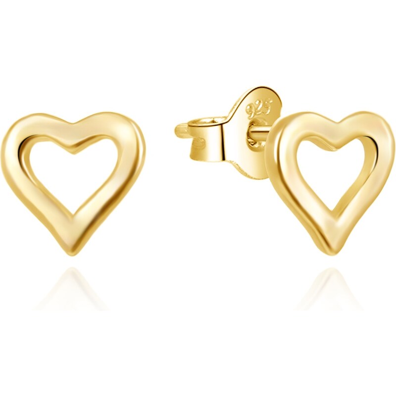 Agato Jemné pozlátené náušnice Srdiečka AGUP3460-G 66587921