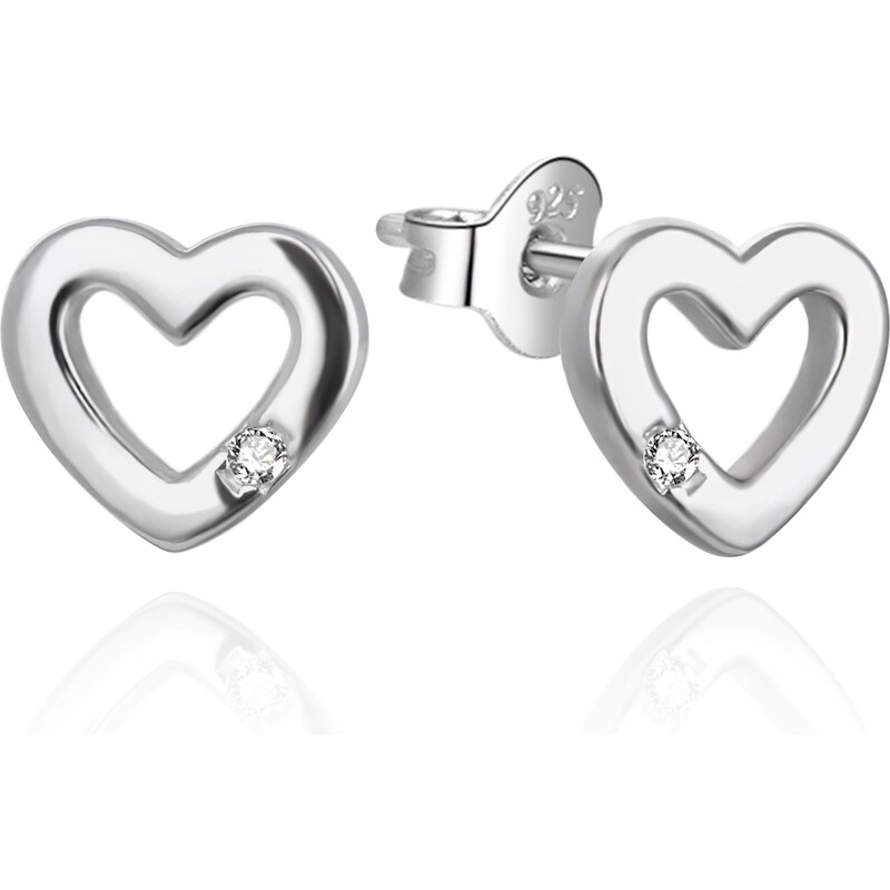 Agato Nežné strieborné náušnice Srdiečka AGUP3461 66590408