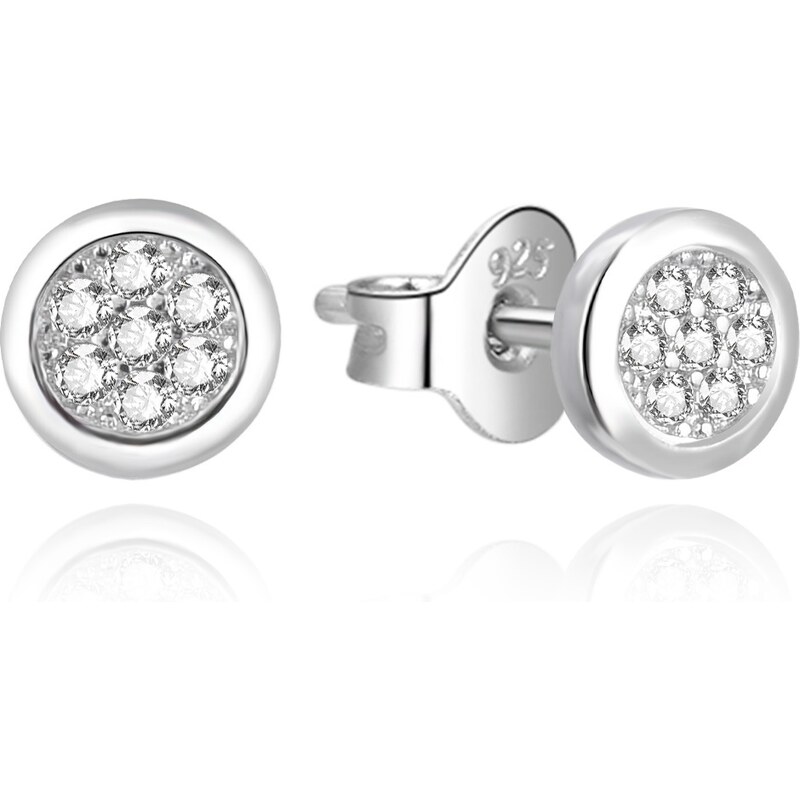 Agato Drobné strieborné náušnice so zirkónmi AGUP3485 66584330