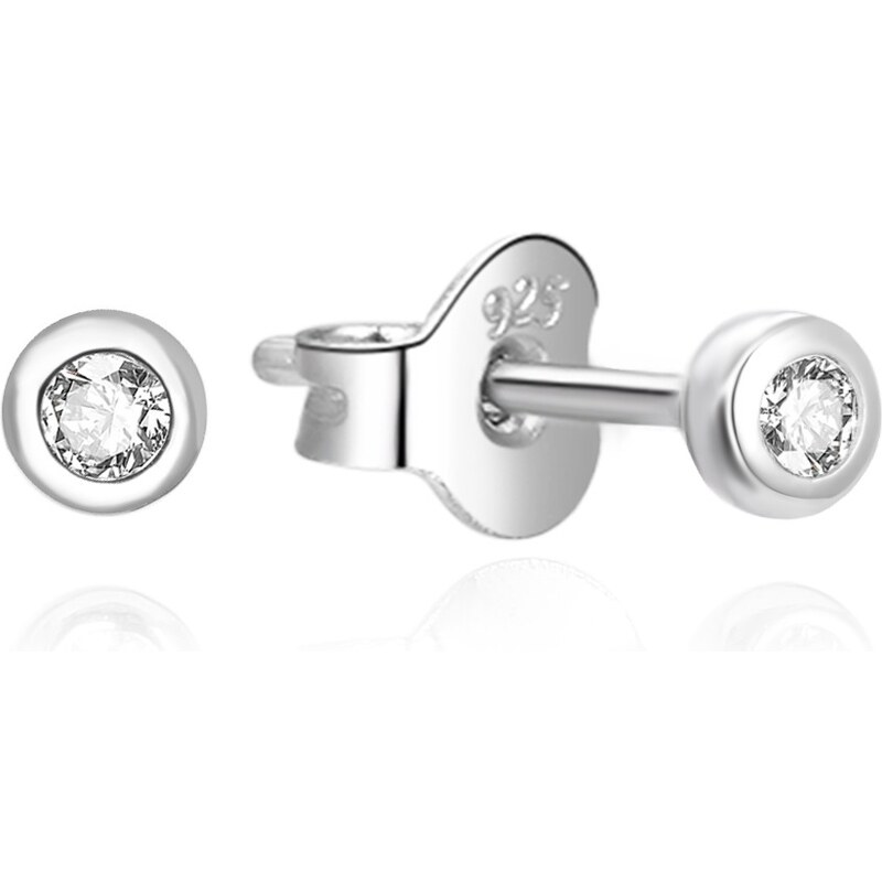 Agato Drobné strieborné náušnice so zirkónom AGUP3487 66583545