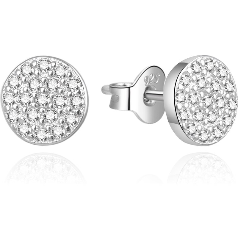 Agato Blyštivé strieborné náušnice so zirkónmi AGUP3465 66594407