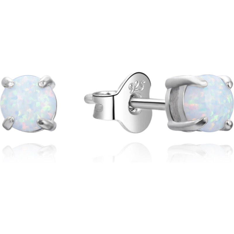 Agato Strieborné náušnice so syntetickým opálom AGUP3489 66593453