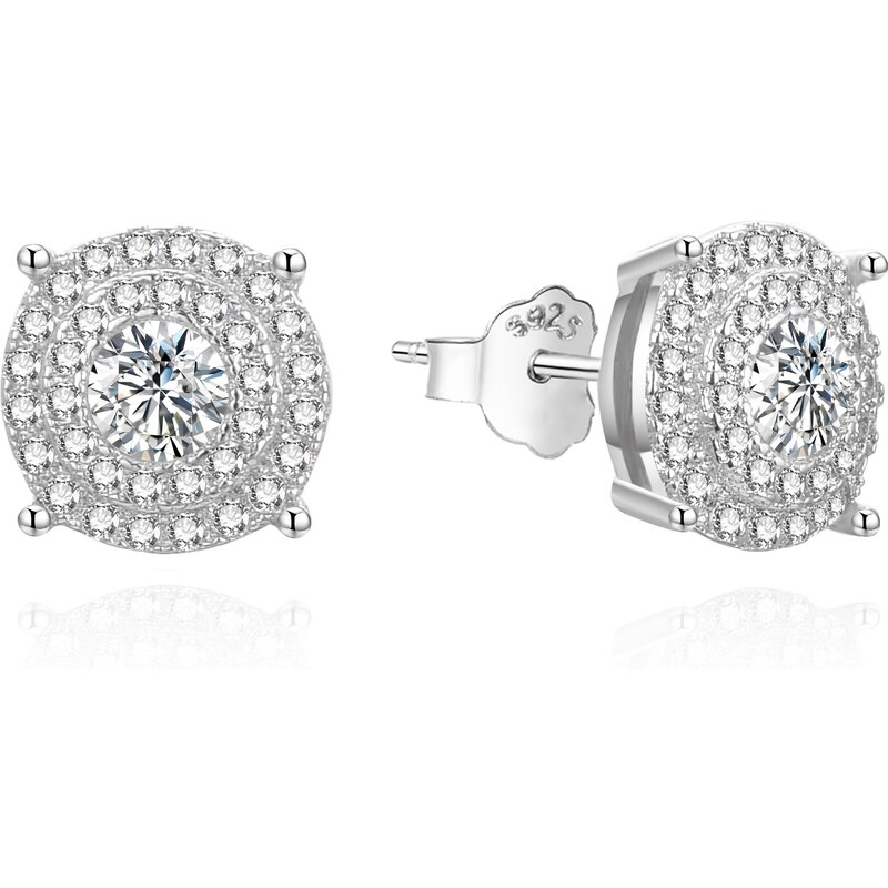 Agato Trblietavé strieborné náušnice so zirkónmi AGUP3491 66593007