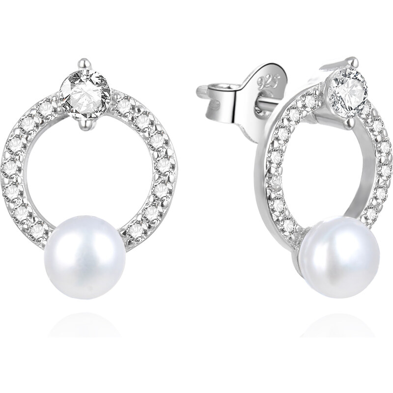 Agato Štýlové strieborné náušnice s perlou AGUP3494P 66587159