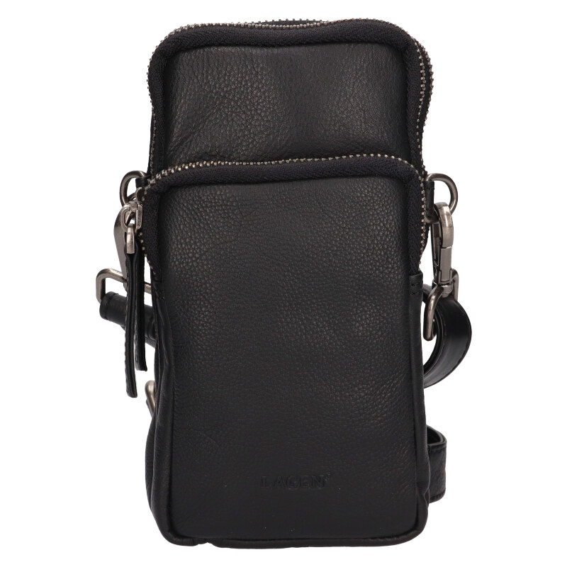 Lagen Dámska kožená crossbody kabelka BLC-23/2286 BLK 66588727
