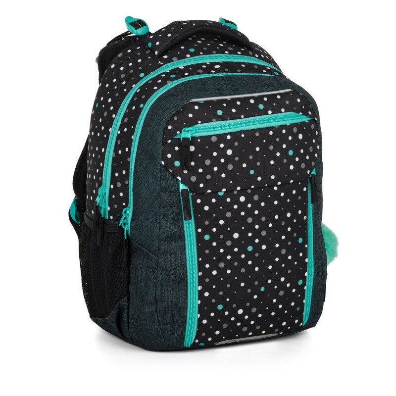 Bagmaster PORTO 24 C školský batoh – čierno-tyrkysový 62194863