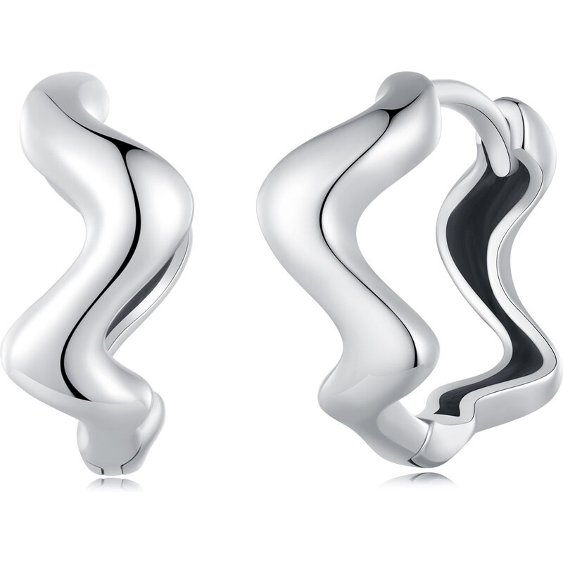 Royal Fashion strieborné náušnice Vlnka SCE1624 56586013