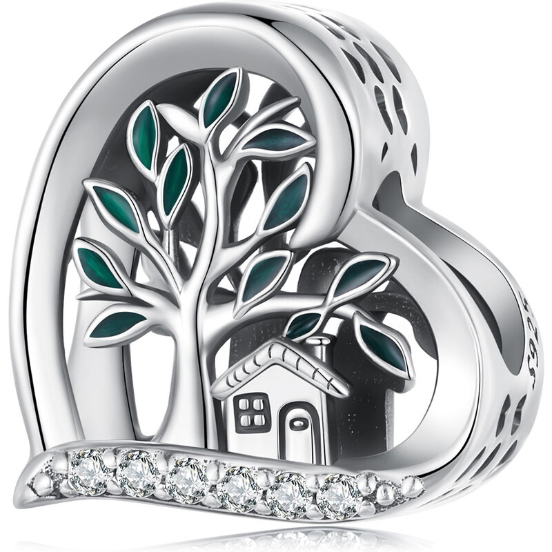 Royal Fashion strieborný prívesok Srdce domova 56574012