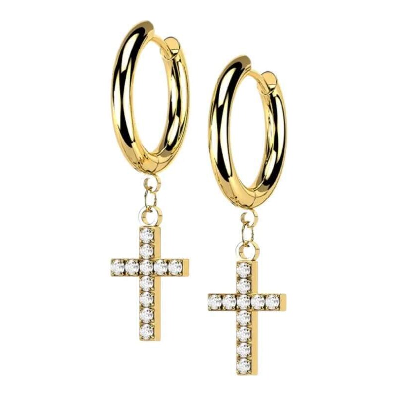 Glory Dámske náušnice z chirurgickej ocele Lucy zlaté SE4108-GDC 55402573