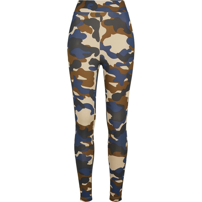 Urban Classics Women's Summer Olive Camo High-Waisted Camo Leggings