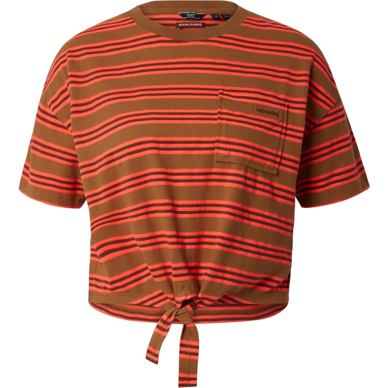 Superdry & Co Tričko hnedá / oranžová / čierna 62879308