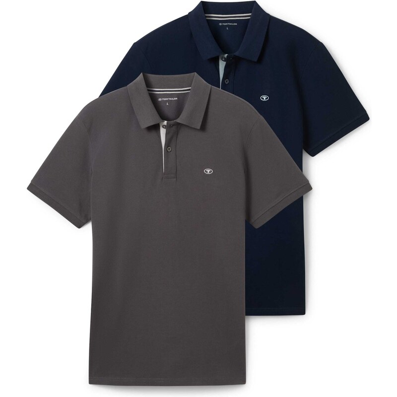 TOM TAILOR Tričko námornícka modrá / tmavosivá 55424059