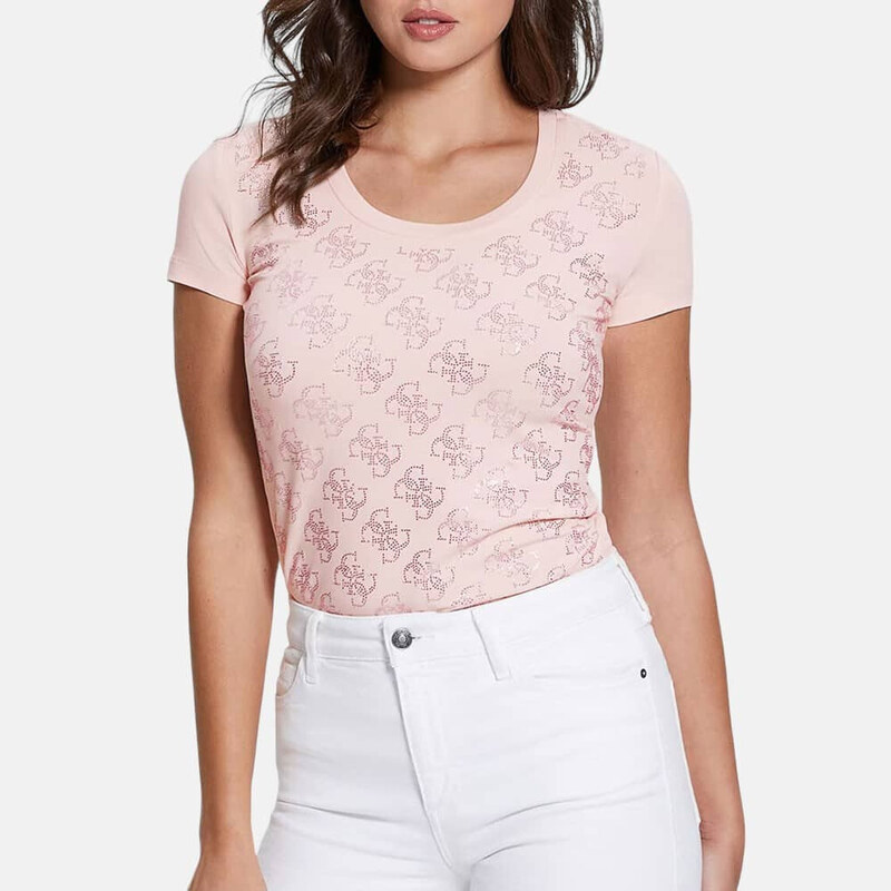 Dámské růžové triko Guess 55901 55428238
