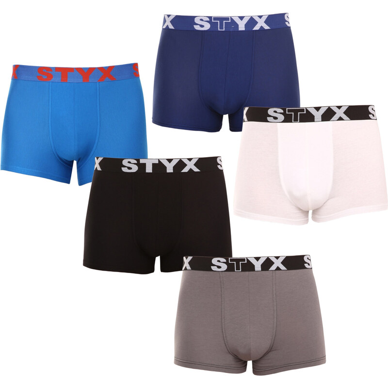 5PACK pánske boxerky Styx športová guma viacfarebné (5G0908137) 55440339