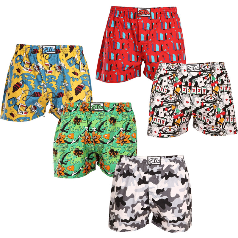 5PACK pánske trenky Styx art klasická guma viacfarebné (5A1473790) 55440340