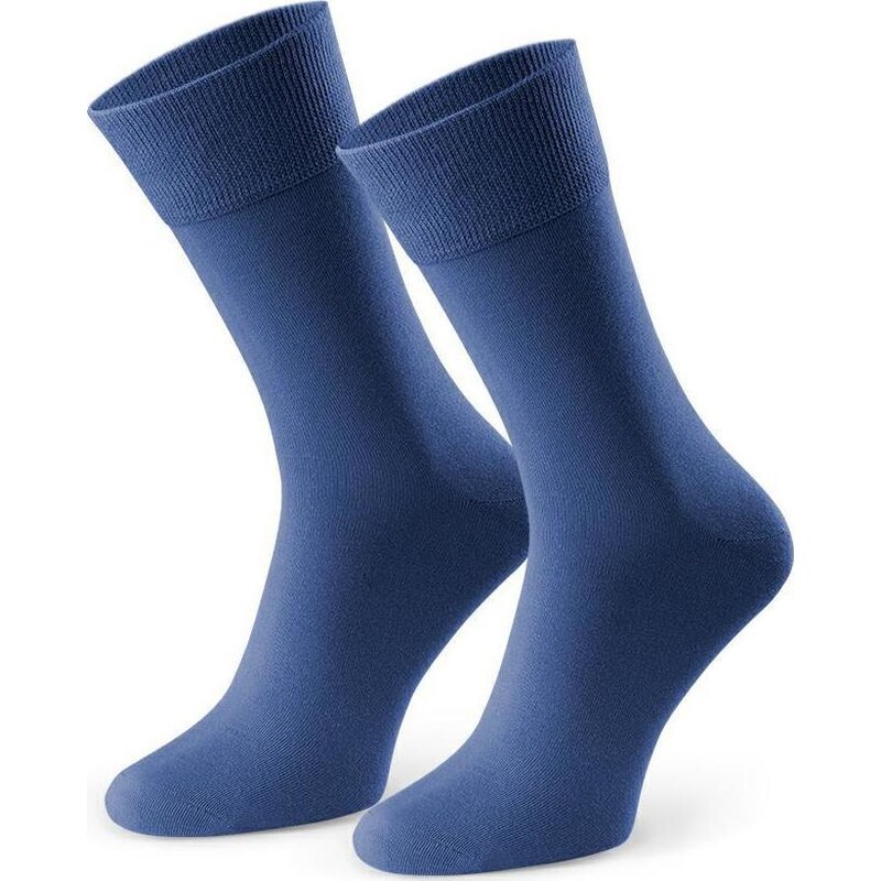 BASIC Modré pánske bambusové ponožky k obleku Art.124 TM04, DENIM 55451061