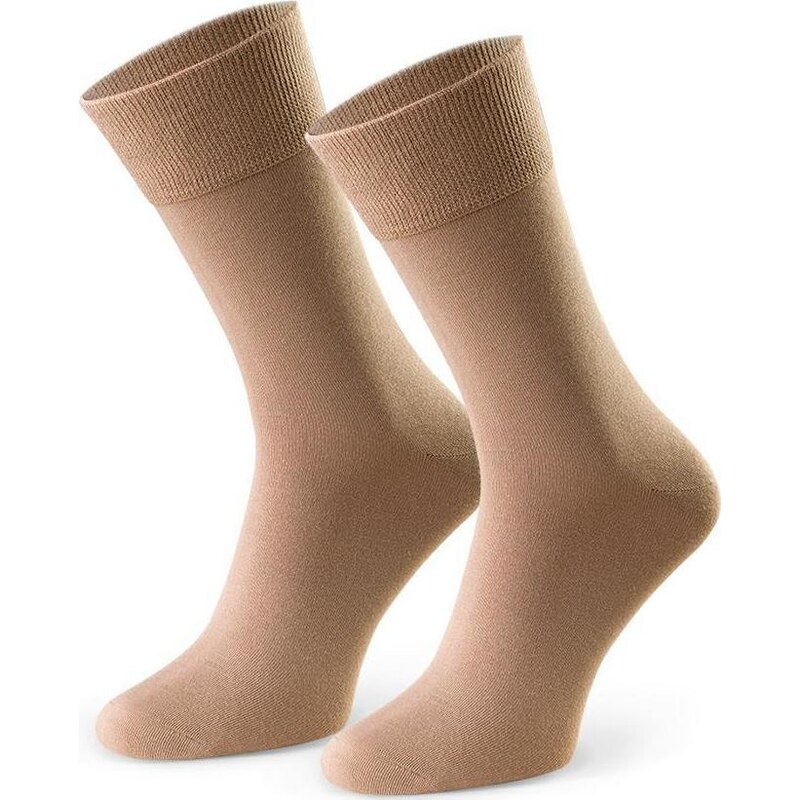 BASIC Béžové pánske bambusové ponožky k obleku Art.124 TL05, BEIGE 59106599