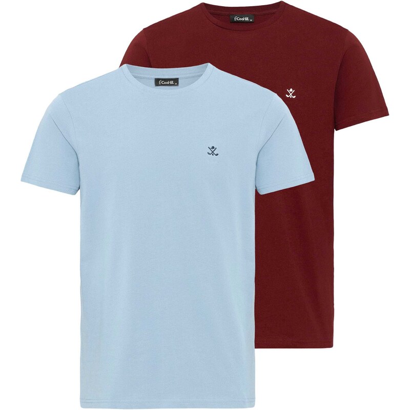 Cool Hill Tričko svetlomodrá / bordová 55751843