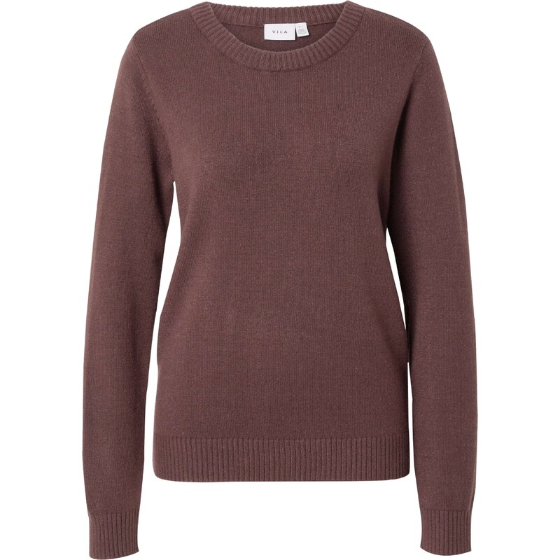 VILA Sveter VIRil tmavohnedá 65809527