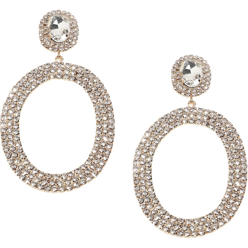 SOHI Náušnice Eireen ružové zlato / priehľadná 56103508