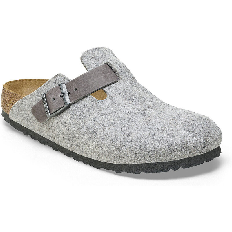 Birkenstock Boston Natural Leather-Felt Regular Fit 65400095