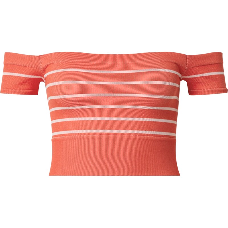 BDG Urban Outfitters Tričko oranžovo červená / biela 58422153