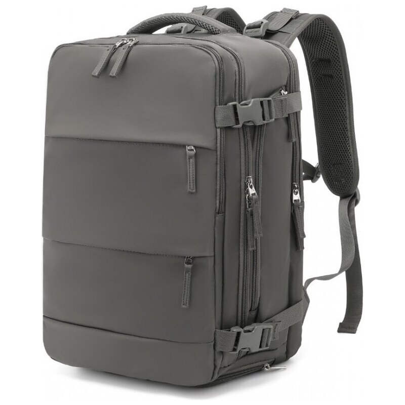 Konofactory Sivý multifunkčný batoh do lietadla s USB portom Gadget - 49237740