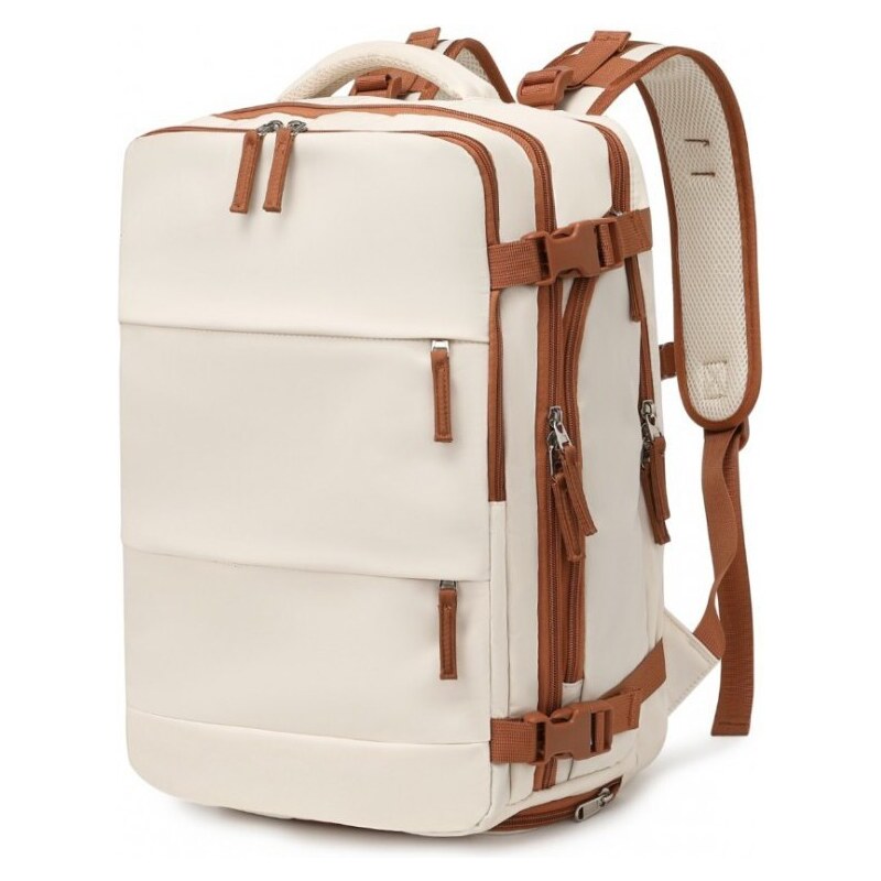 Konofactory Biely multifunkčný batoh do lietadla s USB portom Gadget - 49237741