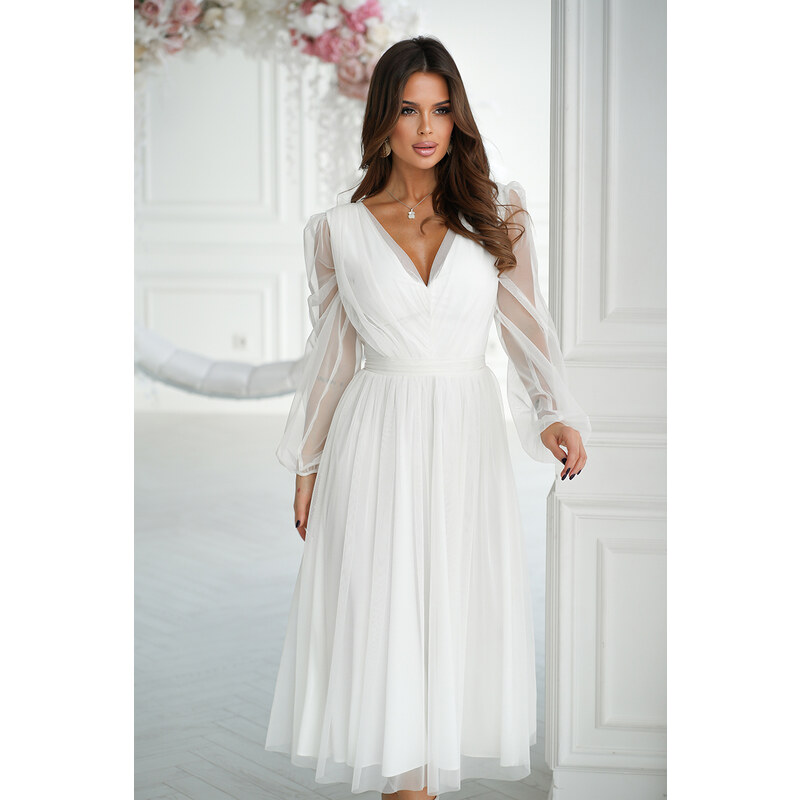 Glara Trblietavé tylové šaty 55538226