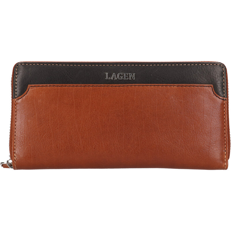 Lagen Dámska kožená peňaženka BLC-5260 CGN/BLK 66581134