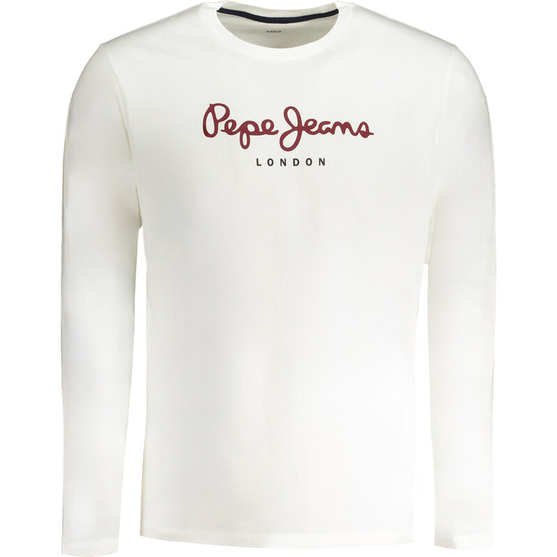 Biele tričko s dlhým rukávom Pepe Jeans 65202230