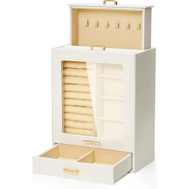 Troli Svetlá šperkovnica na šperky s 2 zvislými zásuvkami 66582267