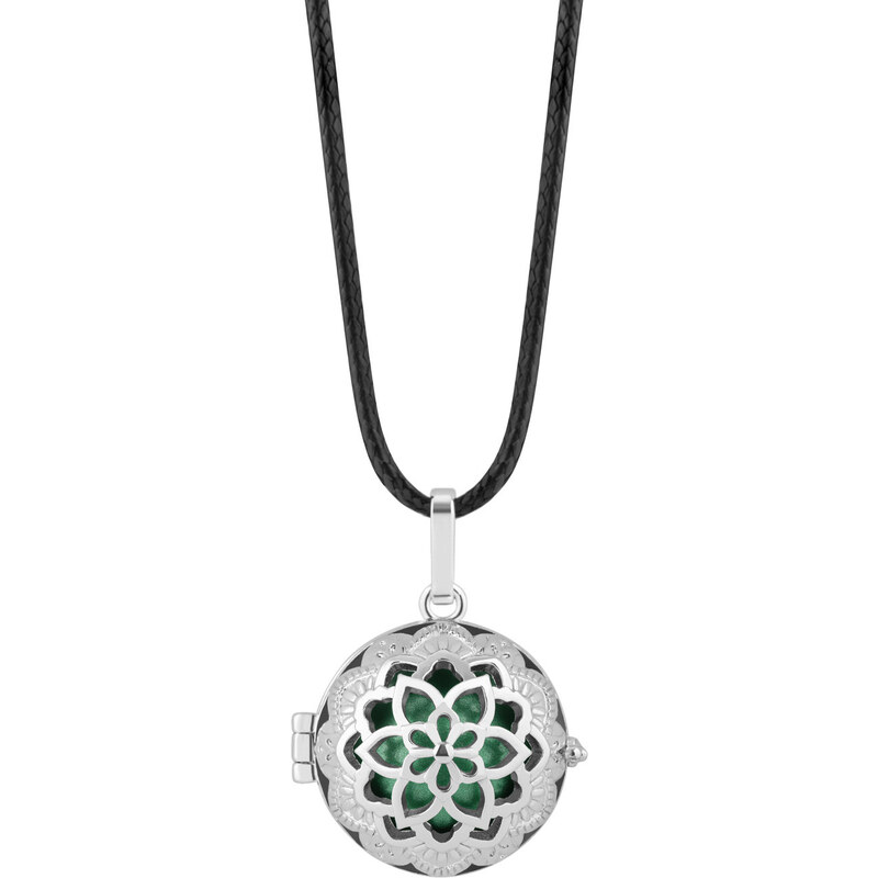 MUMMY BELL Slušivý náhrdelník so zelenou tehotenskou rolničkou Kvet 66579958